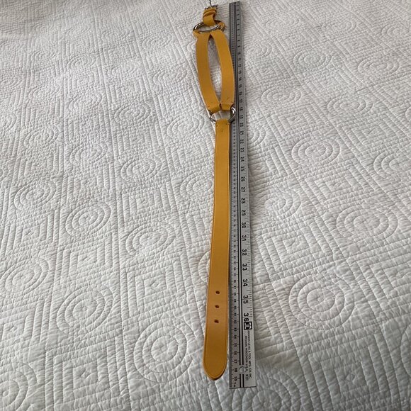 RALPH LAUREN Vachetta Leather Crescent O-Ring Equestrian TRI-STRAP Waist Belt Si - Picture 10 of 16